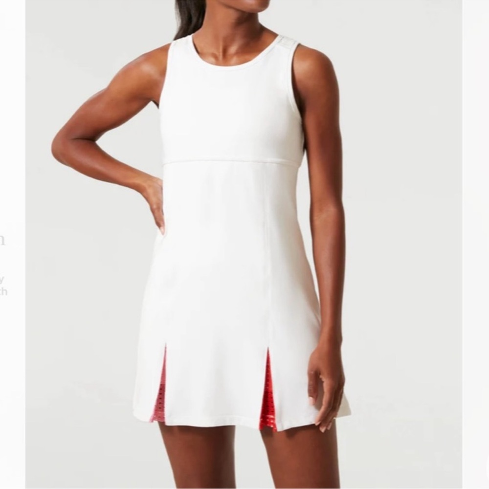 Tuckernuck TNUCK Sport White Cane Rainbow Tennis Dress
